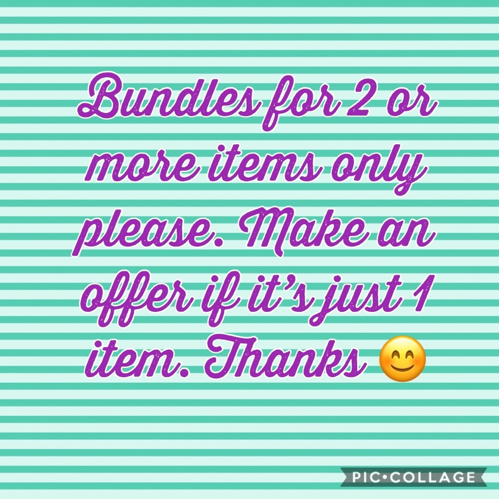 Bundles for 2 or more items please!!
